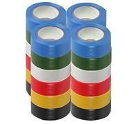 Pro Power Insulation Tape 24-Pack - 19mm x 8m, Multi-Coloured PVC Electrical Tape (6 Colours) - SH5005-24MPK