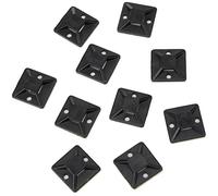 Pro Power NB/B22/BLK Cable Tie Base, 19 x 19 x 4 mm, Black, Pack of 10
