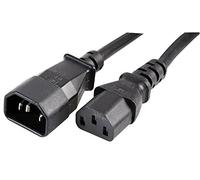 Pro Power PE01088 1 m 10A IEC C14 Plug to IEC C13 Socket Extension Lead, Black, 1 m