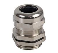 PRO POWER PG16 Cable Gland, Brass, Nickel Finish, 11-14mm Cable Diameter, IP68 Waterproof - Industrial Electrical Connector