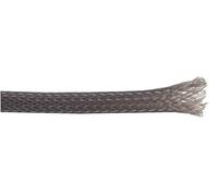 PRO POWER Polyester Expandable Braided Sleeving Grey 8mm Diameter, 25m Coil - Durable Flame Retardant Cable Protection