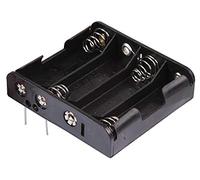 Pro Power PP002056 4x AA Battery Holder Coil Spring Contact, Flat PCB Pins