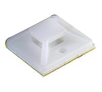 PRO POWER PP01003 Cable Tie Base, Natural, 19x19mm, Pack of 100