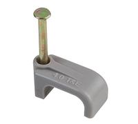 PRO POWER PP2844 Twin & Earth Cable Clips, 10mm, Grey, Pack of 100