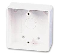 PRO POWER SB1/C/RC 1-Gang Rounded u-PVC Surface Mount Conduit Box Round Conduit K/O White 32mm Deep