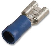 Pro Power STFDD2-250 Female Push On Crimp Terminal, Blue, 16A, 6.3 mm x 0.8, Pack of 100