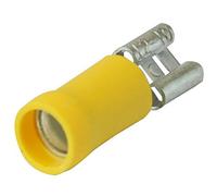 Pro Power STFDD5-250 Female Push On Crimp Terminal, Yellow, 20A, 6.3 mm x 0.8, Pack of 100