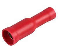 Pro Power STFRD1-156 Female Bullet Crimp Terminal, Red, 12A, Pack of 100