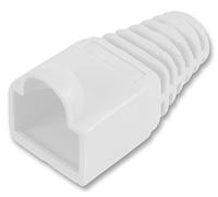 PRO POWER Strain Relief Boot 5mm White - RJ45 Connector Protection, Pack of 10 - PP01691