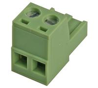 PRO POWER Terminal Block Plug, 5mm Pitch, 12A, 2 Way - 5 Pack - Screw Connection - PP2449
