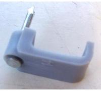 Pro Power Twin & Earth Cable Clips - 6mm, Grey, Pack of 100 | Flat PE Cable Clips with Hardened Steel Nails for Electrical Wiring (PP01628)