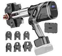 Pro Press Tool Compatible with DeWalt 20V battery, Electric Pipe Crimping Tool for 1/2" to 2" Copper Pipes, 360° Rotation Automatic Crimper with Brushless Motor(no battery)