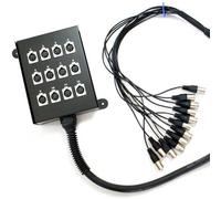 Pro Quality 10M 12 Way Xlr 3 Pin Multicore Loom Snake Cable Touring Stage Box