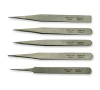 Pro Quality Japan Made Tweezers x5 Set for Watchmakers Non Magnetic fine Point