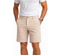Pro-Quip Mens Golf Shorts: Technical, Performance, Comfort, Stylish Shorts for Work, Golf, Casual, Travel (UK, Waist, 46, Regular, Regular, Stone)