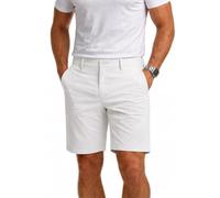 Pro-Quip Mens Golf Shorts: Technical, Performance, Comfort, Stylish Shorts for Work, Golf, Casual, Travel (UK, Waist, 46, Regular, Regular, White)