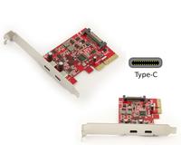 Pro Range - PCIe 3.0 4x Card - 2 X USB 3.1 10GBps Type C - High Low Profile