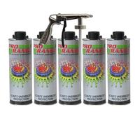 Pro Range Schutz Paint 5 x 1 Litre Bottles + Air Application Gun Underseal/Underbody/Schutz Protection Can be applied Smooth or Textured. Protect your chasis from Rust, Stone Chips, etc