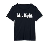 Pro Republican Anti Liberal T-Shirt Mr. Right Wing Funny Tee T-Shirt, Women's Plus, Black, 6X