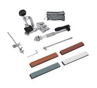 Pro RH 006 Professional Knife Sharpener Precision Fixed Angle Sharpening System with Dual Grit Stones for Kitchen Outdoor Durable Construction with Angle Adjustment