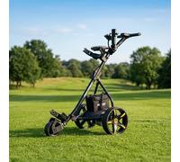 Pro Rider Electric Golf Trolley With 9 Speed Settings, Auto Distance Function, Powerful 200W Motor, Extra Grip Wheels, Easy To Assemble Complete with £130 Worth Of Accessories 18 AND 36 Hole Models