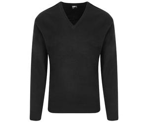 PRO RTX Mens Acrylic V Neck Sweatshirt (3XL) (Black)