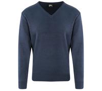 PRO RTX Men's Acrylic V Neck Sweatshirt in Navy | Size: Medium PRO RTX Navy M