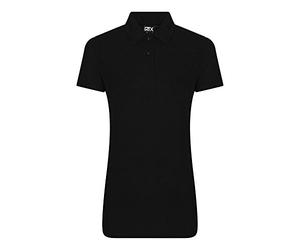 PRO RTX Womens/Ladies Pro Polyester Polo (S) (Black)