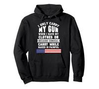 Pro Second Amendment Carry My Gun Clothes On Funny Humor Pullover Hoodie