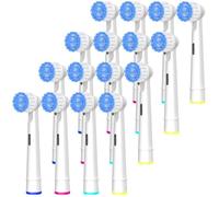 Pro Sensitive Gum Care Replacement Brush Heads Compatible with Oral-B Electric Toothbrushes, 16 Pack High Density Extra Soft Bristles Toothbrush Heads Refill, White