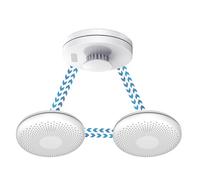 PRO-Sensor for Home - Heat Detector, 2Pcs Smoke Detector Interlinked - Includes Adhesive Pads, Screws - Scotland and England Compliant