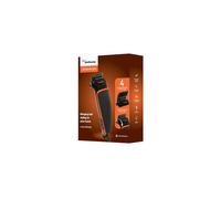 Paul Anthony 'Pro Series P200' Corded Hair Clipper- Lightweight - Self Sharpening Stainless Steel Blades - 4 Interchangeable Comb Guides - Precision Taper - Powerful Quiet Motor - Black/Orange - H5124