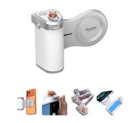 Pro Shot Imaging Grip for iPhone 17 16 15 14 13 12(iOS 26),Magnetic Phone Camera Master Grip Built- in 3200mAh Battery Wireless Charging,DSLR-Style Smartphone Camera Grip for Selfies/Photography/Video