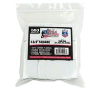Pro Shot Products 7-mm-.38 Caliber/6-mm Benchrest 1 3/4-Inch SQ. 500 Count Patches, White (1 3/4-500)