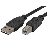 Pro Signal 0.5m Reversible USB 2.0 A to B Cable, Male to Male, Fast 480Mbps Transfer, Black - PSG91633