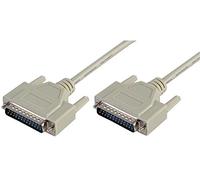 Pro Signal 1.5m 25-Pin D (DB25) Serial Cable, Male to Male, Full Pinout, Grey PS11274