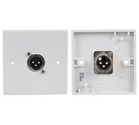 PRO SIGNAL 1 Gang Wall Plate with 3 Pin XLR Plug - UK Standard Multimedia Faceplate for Audio Connections - PELR0082