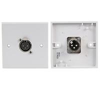 PRO SIGNAL 1 Gang Wall Plate with 3-Pin XLR Socket - Audio Wallplate for Studio & AV Installations - PELR0081