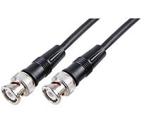 PRO SIGNAL 10m BNC Male to BNC Male RG58/U Coaxial Cable - 50 Ohm, Pure Copper Conductors, Black