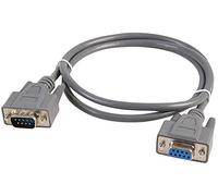 Pro Signal 1m 9-Pin DTE Type Serial Cable, Male to Female, Null Modem Data Transfer Cable, Beige - PSG91118