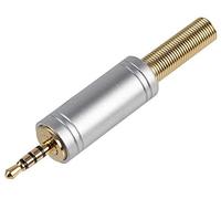 PRO SIGNAL 2.5mm 4 Pole Jack Plug - Metal Body with Gold Plated Contacts & Strain Relief - Cable Mount - PSG03877