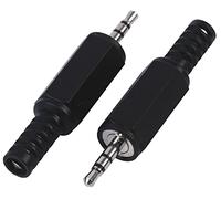 PRO SIGNAL 2.5mm Stereo Jack Plug - 2 Pack - Nickel Plated Contacts - Durable Plastic Body - PSG01492