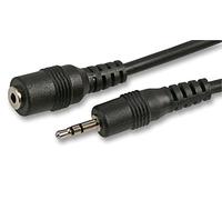 Pro Signal 2.5mm Stereo Jack Plug to Socket Lead, 5m Black