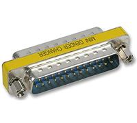 PRO SIGNAL 25-Way D-Sub Male to Male Gender Changer - Low Profile Adapter with Full Metal Shielding - PSG90324