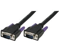 Pro Signal 25m SVGA Monitor Cable - Fully Wired 15 Pin VGA Male to Male Lead - Ferrite Shielded - Black - PSG03737