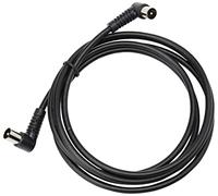 Pro Signal 2m TV Aerial Lead - 90° Coaxial Plug to Plug, Black Cable