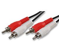 Pro Signal 2x Phono (RCA) Male to 2x Male Lead, 25cm Black