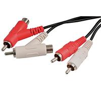 Pro Signal 2x Phono (RCA) Male to 2x (Stackable) Phono Male Lead, 2m Black