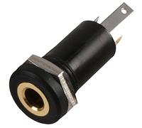 PRO SIGNAL 3.5mm 3-Pole Jack Socket (2 Pack) - Gold-Plated Contacts, Chassis Mount, Durable Nylon Body, Ideal for Audio & Electronics Projects - PSG08292