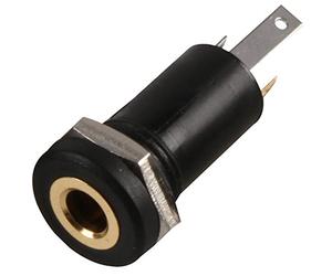 PRO SIGNAL 3.5mm 3-Pole Jack Socket (2 Pack) - Gold-Plated Contacts, Chassis Mount, Durable Nylon Body, Ideal for Audio & Electronics Projects - PSG08292